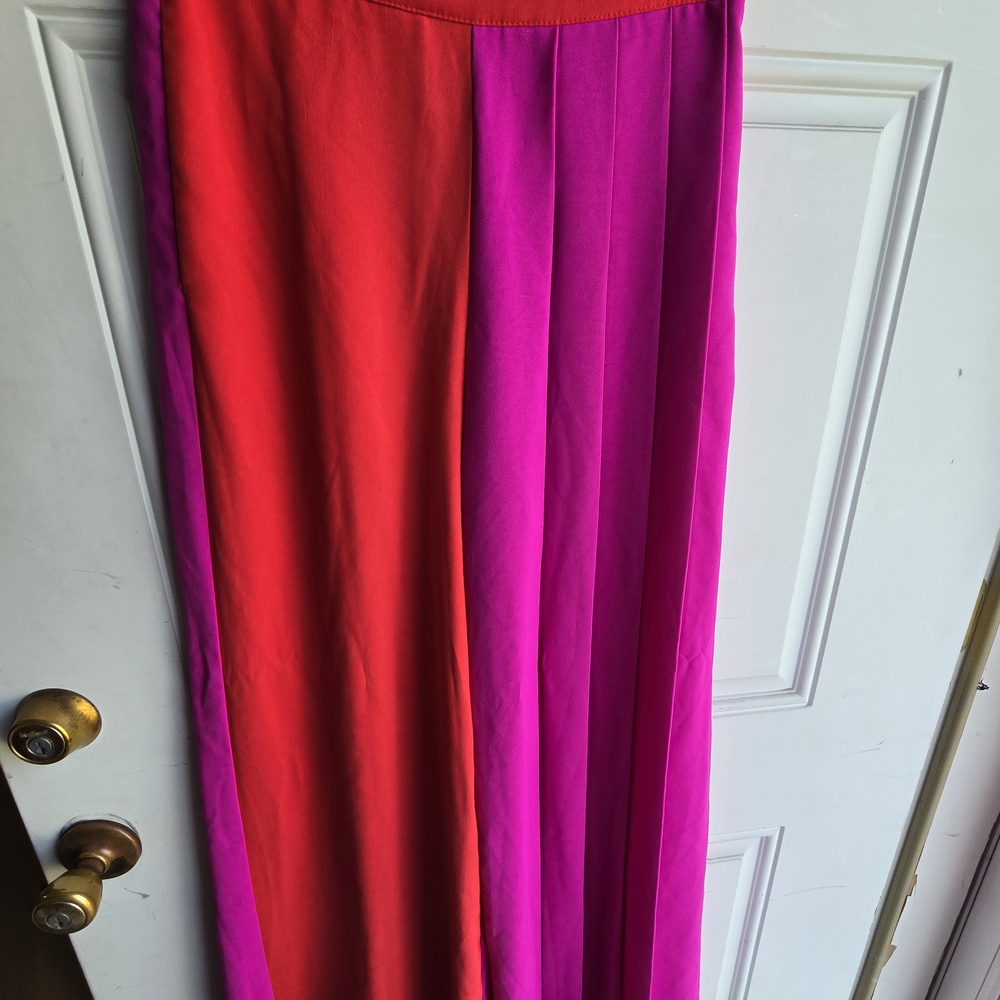 Glam Red and Pink Wide Leg Pants